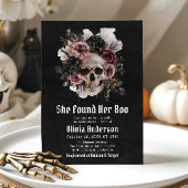 Halloween Skull Sie fand ihr Boo-Brautparty Einladung