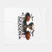 Halloween Skull Skeleton Fleecedecke (Vorderseite (Horizontal))