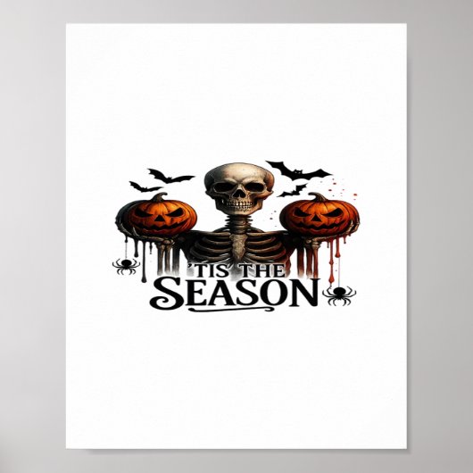 Halloween Skull Skeleton Poster (Vorne)