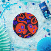 Halloween Skull & Snake Paper Plate Pappteller (Party)