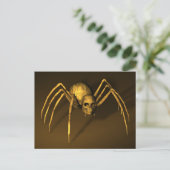 Halloween Skull Spider Postkarte (Stehend Vorderseite)