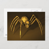 Halloween Skull Spider Postkarte (Vorne/Hinten)