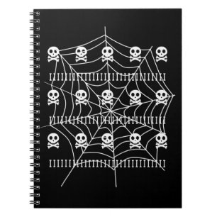 Halloween Skull Spider Web Kostüm Trick Or Treat Notizblock