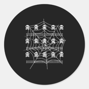 Halloween Skull Spider Web Kostüm Trick Or Treat Runder Aufkleber