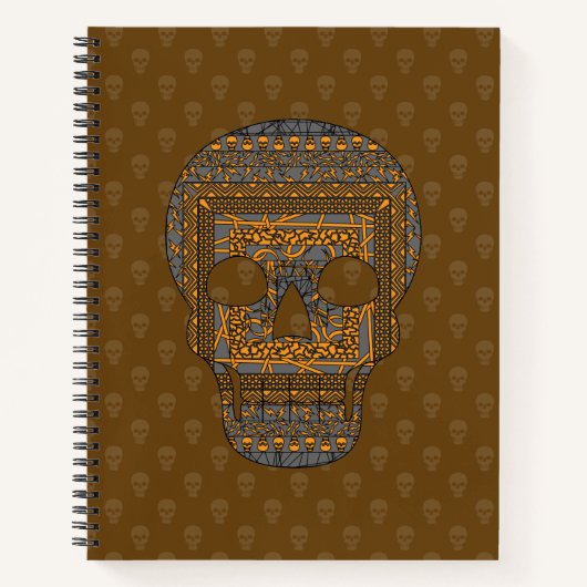 Halloween Skull Spiral Notebook Notizbuch (Vorderseite)