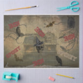 Halloween Skull Spuk House Beängstigend Seidenpapier (Basteln)