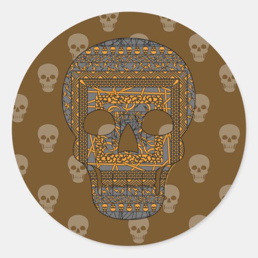 Halloween Skull Sticker (Vorderseite)