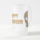 Halloween Skull-Tasse Mattglas Bierglas (VorderseiteRechts)