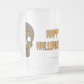 Halloween Skull-Tasse Mattglas Bierglas (Vorderseite Links)