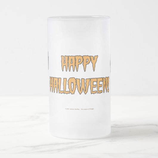 Halloween Skull-Tasse Mattglas Bierglas (Mittel)
