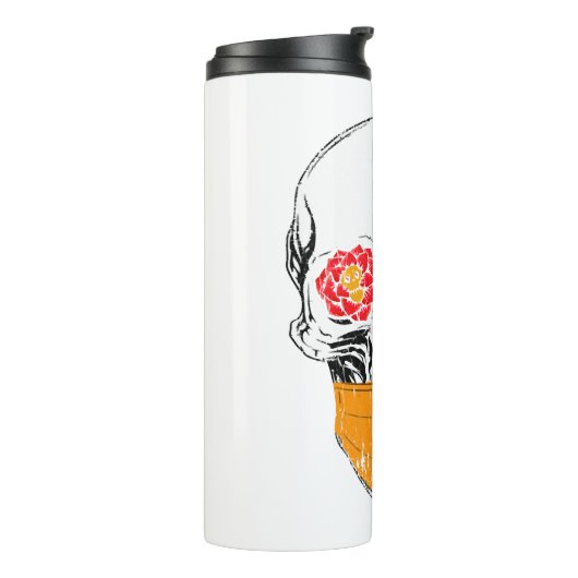 Halloween Skull Thermosbecher (Nach links gedreht)