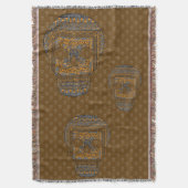 Halloween Skull Throw Blanket Decke (Vorderseite Vertikal)