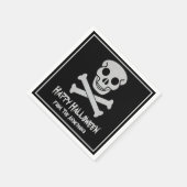 Halloween Skull und Bones Napkins Serviette (Ecke)