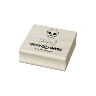 Halloween Skull und Knochen Gummistempel