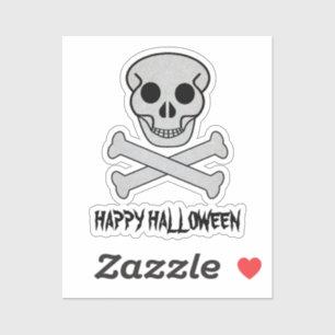 Halloween-Skull und Knochen, kundenspezifisch gesc Aufkleber