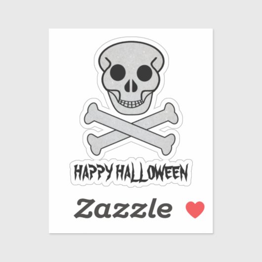 Halloween-Skull und Knochen, kundenspezifisch gesc Aufkleber (Blatt)