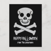 Halloween Skull und Knochen Postkarte (Vorderseite)