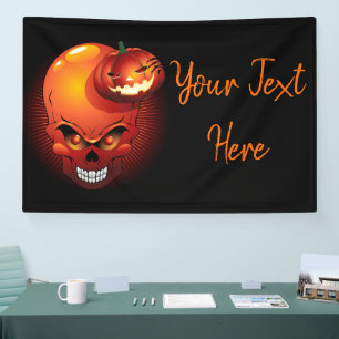 Halloween Skull und Pumpkin Banner
