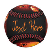 Halloween Skull und Pumpkin Baseball (Vorderseite)