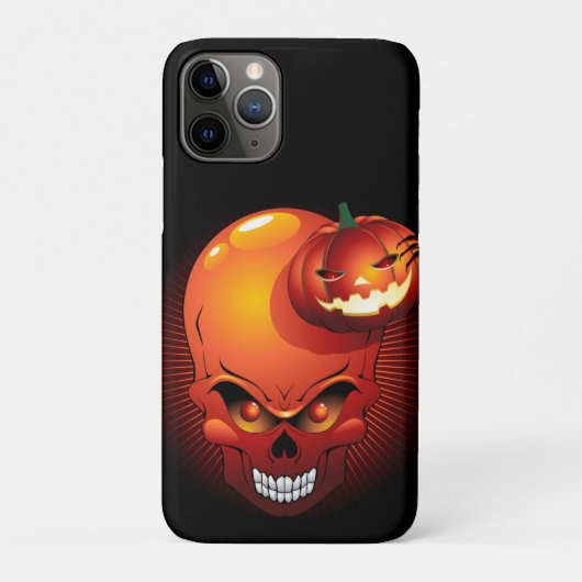 Halloween Skull und Pumpkin Case-Mate iPhone Hülle (Rückseite)