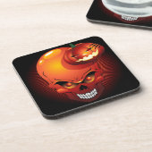 Halloween Skull und Pumpkin Cork Untersetzer (Linke Seite)