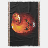 Halloween Skull und Pumpkin Decke (Vorderseite Vertikal)