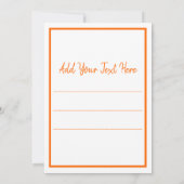 Halloween Skull und Pumpkin Einladung (Rückseite)