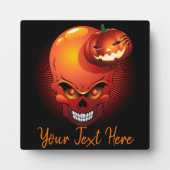 Halloween Skull und Pumpkin Fotoplatte (Vorderseite)