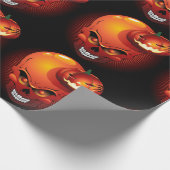 Halloween Skull und Pumpkin Geschenkpapier (Ecke)