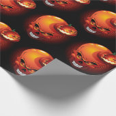 Halloween Skull und Pumpkin Geschenkpapier (Ecke)
