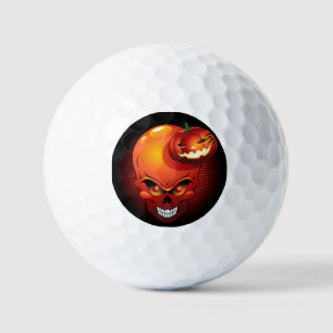 Halloween Skull und Pumpkin Golfball