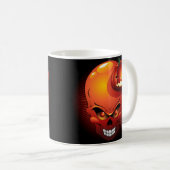 Halloween Skull und Pumpkin Kaffeetasse (VorderseiteRechts)