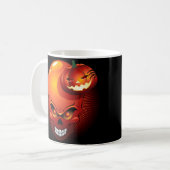 Halloween Skull und Pumpkin Kaffeetasse (Vorderseite Links)