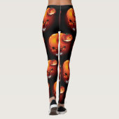 Halloween Skull und Pumpkin Leggings (Rückseite)