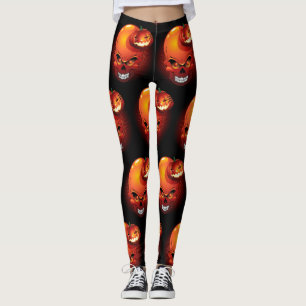 Halloween Skull und Pumpkin Leggings