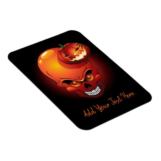 Halloween Skull und Pumpkin Magnet (Rechte Seite)