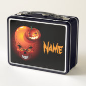 Halloween Skull und Pumpkin Metall Brotdose (Rückseite)