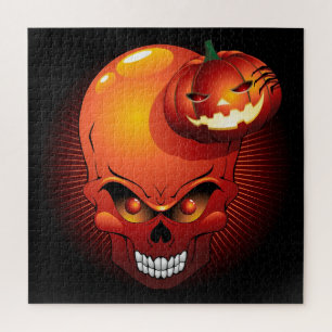 Halloween Skull und Pumpkin Puzzle