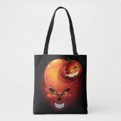 Halloween Skull und Pumpkin Tasche (Vorderseite)