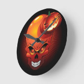 Halloween Skull und Pumpkin Wall Clock Runde Wanduhr (Winkel)
