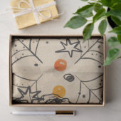 Halloween-Skull und Spiegeleflex Orange Dot Patter Seidenpapier (Geschenk)