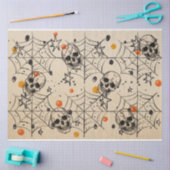 Halloween-Skull und Spiegeleflex Orange Dot Patter Seidenpapier (Basteln)
