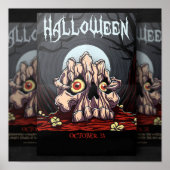 Halloween Skull und Zombie Claw Poster (Vorne)