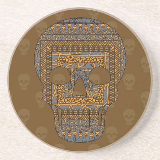 Halloween Skull Untersetzer (Vorne)