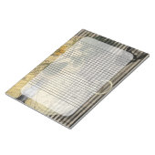 Halloween Skull Vintag Clock und Green Pumpkin Notizblock (angewinkelt)