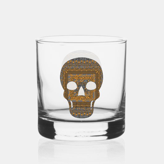 Halloween Skull Whiskyglas (Vorderseite)