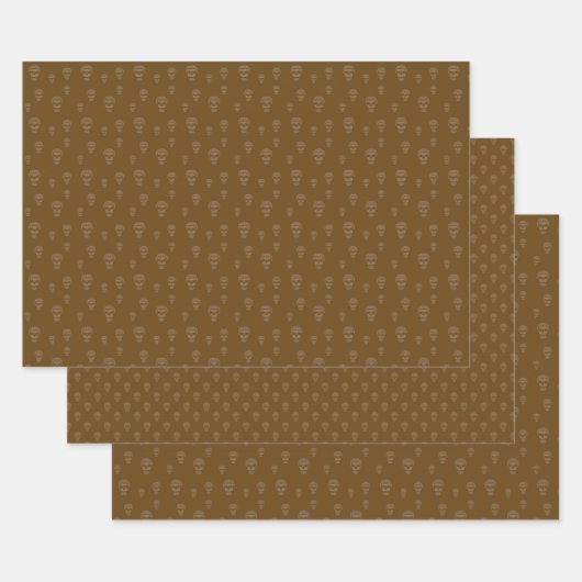 Halloween Skull Wrapping Paper Set Geschenkpapier Set (Set)