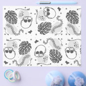 Halloween Skulls and Blätter Scrapbook Paper Flyer (Einzeln)