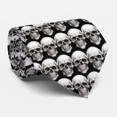 Halloween Skulls Black Krawatte (Gerollt)