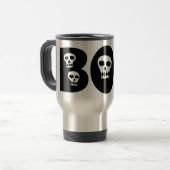 Halloween Skulls "Boo" Reisebecher (Vorderseite Links)